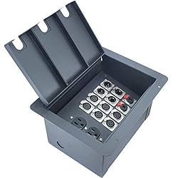 MCSPROAUDIO Recessed Stage Floor Box with 6 XLR