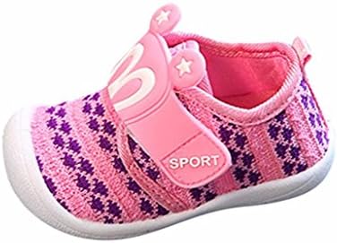 Moreocme Baby Star Rabbit Ears Squeaky Single Shoes Toddler Cartoon Sneaker (6M, Pink)