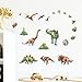 DECOWALL DS-8034 Watercolour Dinosaur Kids Wall Stickers Wall Decals Peel and Stick Removable Wall Stickers for Kids Nursery Bedroom Living Room (Small) d?cor