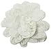 Wholesale Princess Chiffon Fabric and Lace Flower Hair Clip-White