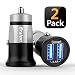 USB Car Charger,Bralon 2-Pack Ultra Compact Dual Port 3.4A/18W Smart Output Compatible with iPhone Xs Max XR X 8 7 6 5 Plus,Galaxy Note S10 S9 S8 S7 S6 Edge Plus,iPad Pro/Air 2/Mini and More