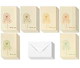 48 Pack Vintage Dandelion Thank You Note Cards Design Bulk Box Set Envelopes Included (4 x 6 inches)