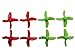 Apex RC Products Blade Inductrix Bright Red / Neon Green CW CCW Props - 2 Sets (8 Props) #9060GR