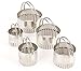 Bekith Endurance 5 Piece Cookie Cutter Stainless Steel Biscuit Cutter Set with Fluted Edge