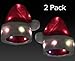Funny Santa Hat [2 Pack] with 20 Blinking Color-Changing Light up LED Lights - Soft Plush Faux Fur for Adults and Children…