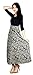 Peach Couture Womens Casual Summer Black Paisley Elastic Waist Maxi Long Dress