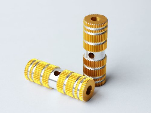 Small Polished Sturdy Aluminum Alloy Foot Pegs for BMX Bikes Bicycles (Gold) - Thumbnail 5