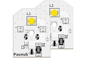 PAUNUB New Upgraded WR55X11132 GE Refrigerator Light Replacement Led Compatible WR55X25754 WR55X26486 WR55X30602 EAP12172918 4590213 AP6261806 PS12172918, No-Include Plastic Cover, 2PCS IN One