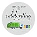 MAGJUCHE Garbage Trash Truck Party Thank You Stickers, Boy Birthday Party Supplies, Sticker Labels for Favors, 2 Inch Round, 40-Pack