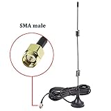 HD Wireless Security Camera Video Antenna Extension with Magnetic Stand Base for CCTV Security Camera/IP Camera, SMA Male Connector, 10ft RG174 Cable