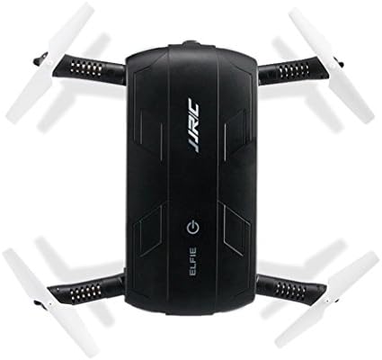 Collote Tech JJRC H37 Portable Elfie Pocket Fold Wifi FPV Quadcopter with 0.3MP Camera Phone Control RC Drones(Black-1PC 500mAh Battery)