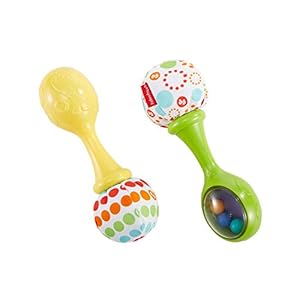 Fisher-Price-Rattle-n-Rock-Maracas Fisher-Price Rattle 'n Rock Maracas, set of 2 baby rattles, infant activity toys for ages 3 months and up, BLT33