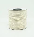 1mm Natural White Cotton Twisted Cord Craft Macrame Artisan String (100yards Spool)