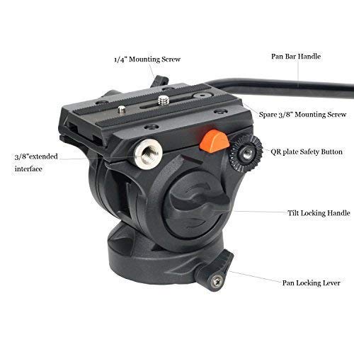 Video Monopod with Feet for DSLR Fluid Head Coman KX3131 2 in 1 Tripod and Monopod Combo for Camera