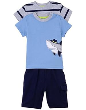 Baby-Boys Shark 3pc Pant Set