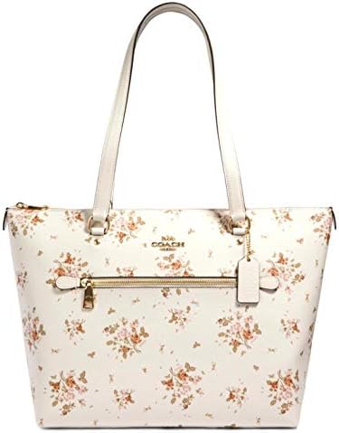 coach rose print tote