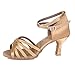 HROYL Women W7-W02 Satin Latin Dance Shoes