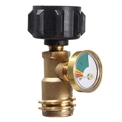 Measurement & Analysis Instruments,dezirZJjx Propane Tank Gauge,Propane Gas Level Indicator Gauge BBQ Grill Tank Pressure Meter Brass Adapter