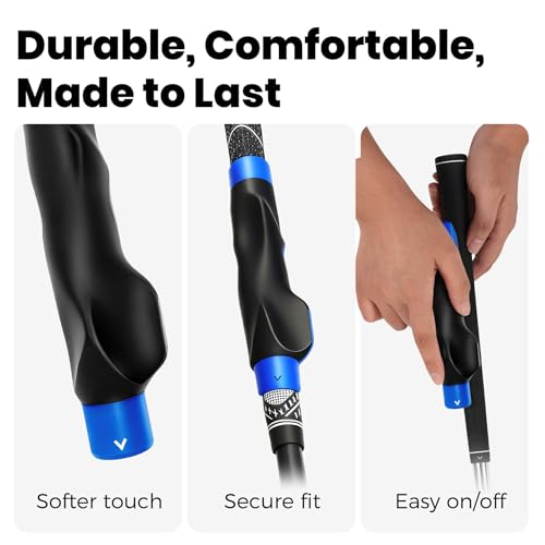 Honharo Golf Club Grip – Golf Grip Trainer & Grip Corrector for Proper Hand Position and Muscle Memory – Non-Slip, Easy Install,Golf Grip Kit Fits Standard Driver, Iron, Wedg