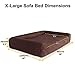 High Grade Orthopedic Memory Foam Sofa Dog Bed with Free Waterproof Liner - Jumbo XL 56