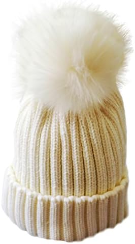DRMAO Women Winter Warm Knit Hat Wool Snow Ski Caps With -Y081