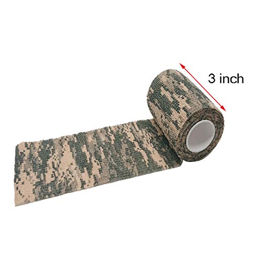 3 Inch X 5 Yards Self Adhesive Bandage 12 Rolls Self Adhesive Tape Cohesive Bandage Tape Strong Elastic Sports Tape for Wrist Stretch Athletic Tape for Ankle Sprains and Swelling,12 Camouflage Colors