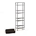 Seville Classics Resin Slat Tower Shelving, 4-Tier (Espresso)