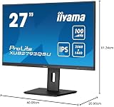 iiyama -B6 27" WQHD IPS 100Hz Monitor 2560x1440 1ms HAS view 13