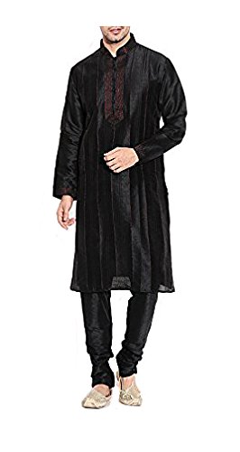 royal kurta men's silk blend pintuck thread sherwani