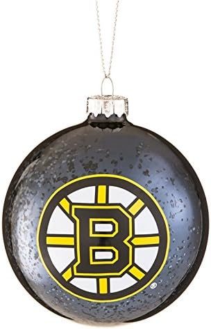 Team Sports America Boston Bruins Mercury Glass Ball Ornament
