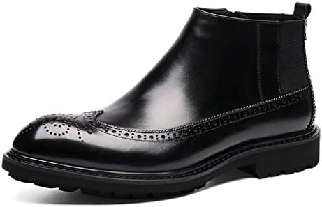 メンズマーチンブーツメンズレザーサイドジッパーレザーブロックシューズメンズスノーブーツイングランドプリントレトロ