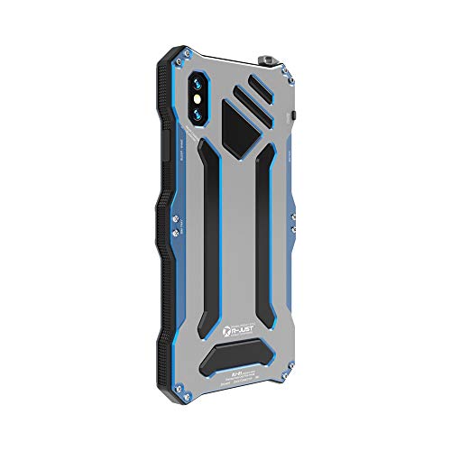 Fits iPhone XS Max Mayunn [Anti-Scratch] [Shockproof] Aluminum Metal Armor Case Waterproof Cover fit iPhone XS Max (Blue)