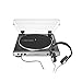 Audio-Technica AT-LP60XHP Fully Automatic Belt-Drive Turntable, Gunmetal/Black, Hi-Fidelity, Plays 33 -1/3 and 45 RPM Records with ATH-250AV Headphones, 40 mm Drivers, Lightweight & Comfortablethumb 1