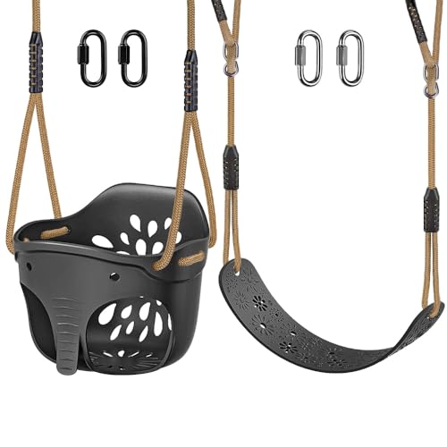 Black Elephant Swing Set