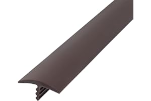 Outwater Plastic T molding 3/4 Inch Wide Dark Chocolate Brown Flexible Polyethylene Center Barb Tee Moulding 25 Foot Coil