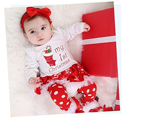 Baby Girls Christmas Outfit Set Newborn Infant My First Christmas