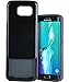 BENTOBEN S6 Edge Case, Galaxy S6 Edge Wallet Case, Credit Card Holder Slide Hard PC Shell and Soft TPU Bumper Rugged Hybrid Shockproof Anti-Scratch Protective Case for Sumsung S6 Edge G925, Black