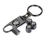 CzlpV Black Car Wheel Tire Valve Caps Tyre Stem Air Caps Keychain Styling For Acura