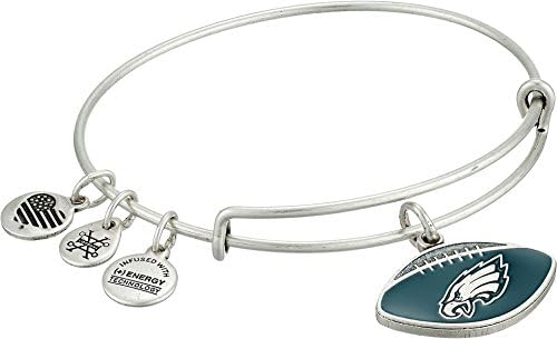 Women's Color Infusion Philadelphia Eagles Football II EWB Bracelet, Rafaelian Silver, Expandable
