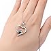 DAOCHONG Sterling Silver Forever Love Animal Heart Pendant Snowflake Necklace for Women Wife Daughter Loved One Graduation Gift, 18-24 Inches (Forever love puppy paw)