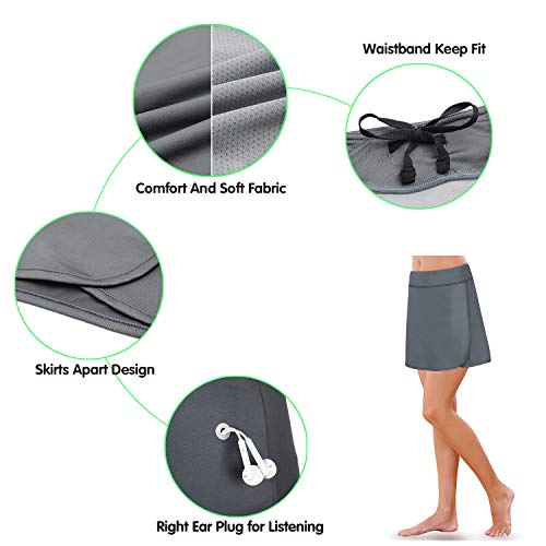 image for ANIVIVO Women Running Skorts with Pockets, Girls Tennis Skirts Golf Sh