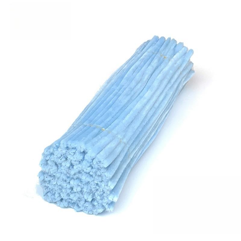 Photo 1 of 100 Pieces  Cleaners Chenille Stem, Pastel Candy Color Pipe Cleaners Set for Pipe Cleaners DIY Arts Crafts Decorations, Chenille Stems Pipe Cleaners (Blue)
