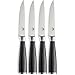 Equinox 4-Piece Stainless Steel Steak Knife Set, Serrated Steak Knives Set of 4 With ABS Handle