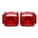 Leading Edge Lighting TL-44010-PR Pair of Square Box Tail Lights, Incandescent Trailer Light Set