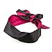 Soft Satin Eye Mask Blindfold Costume Sleeping Masks (Rose Red + Black)