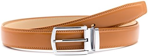 Men's Belt Leather Dress Casual Jeans Belt with Pin Buckle Vivid Colors-Trim to fit