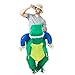 NEWBEA Inflatable Dinosaur T-rex Costume,Halloween Fancy Dress Costumes for Adult Child,Standard Size