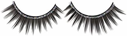 Glitter Eyelashes with Glue,2481ABLK,Black,One-Size