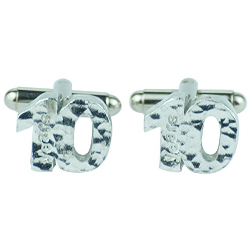 10 Year Anniversary Cuff links - Hammered Rustic Effect Made for the Perfect 10th Anniversary Gift, Made In UK