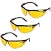 Amazon Basics Blue Light Blocking Safety Glasses Eye Protection, Anti-Fog, Orange Lens - 3-Pack